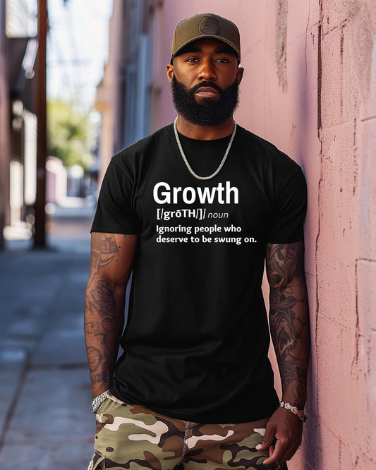 Funny Growth Definition Shirt Sarcastic Graphic Tee Edgy Humor Apparel Introvert Hoodie Youth Adult Crewneck Sweater Unisex Gag Gift Top