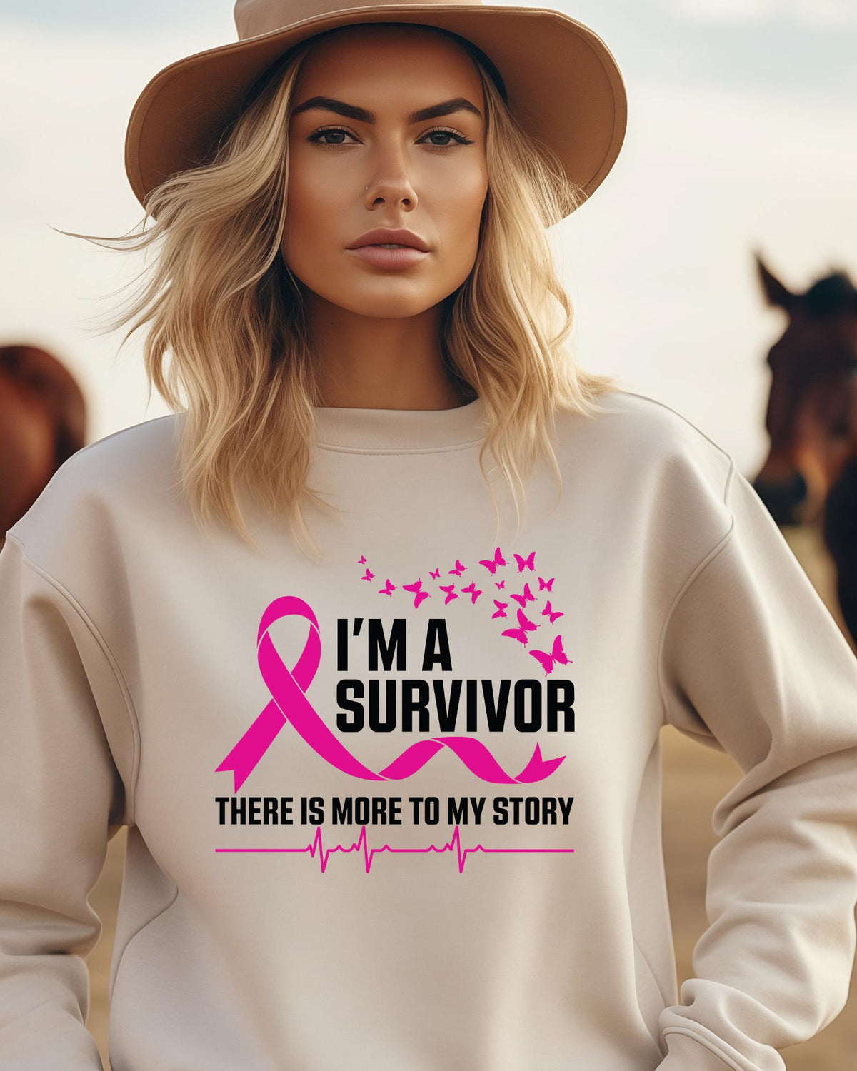 Breast Cancer Survivor Shirt, I'm a Survivor There Is More to My Story Tee, Pink Ribbon Butterfly Shirt, Cancer Awareness Sweatshirt