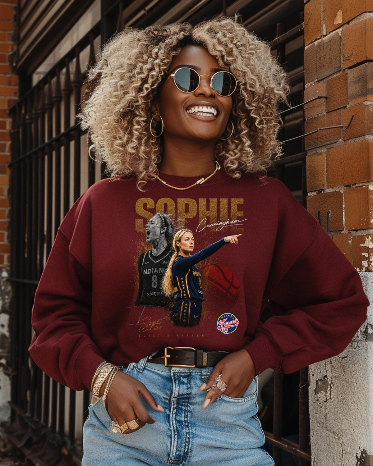 Womens Basketball Graphic Shirt Indiana Fan Tee Built Different Game Day Apparel Retro Sports Hoodie Youth Adult Crewneck Sophie Sweater Top