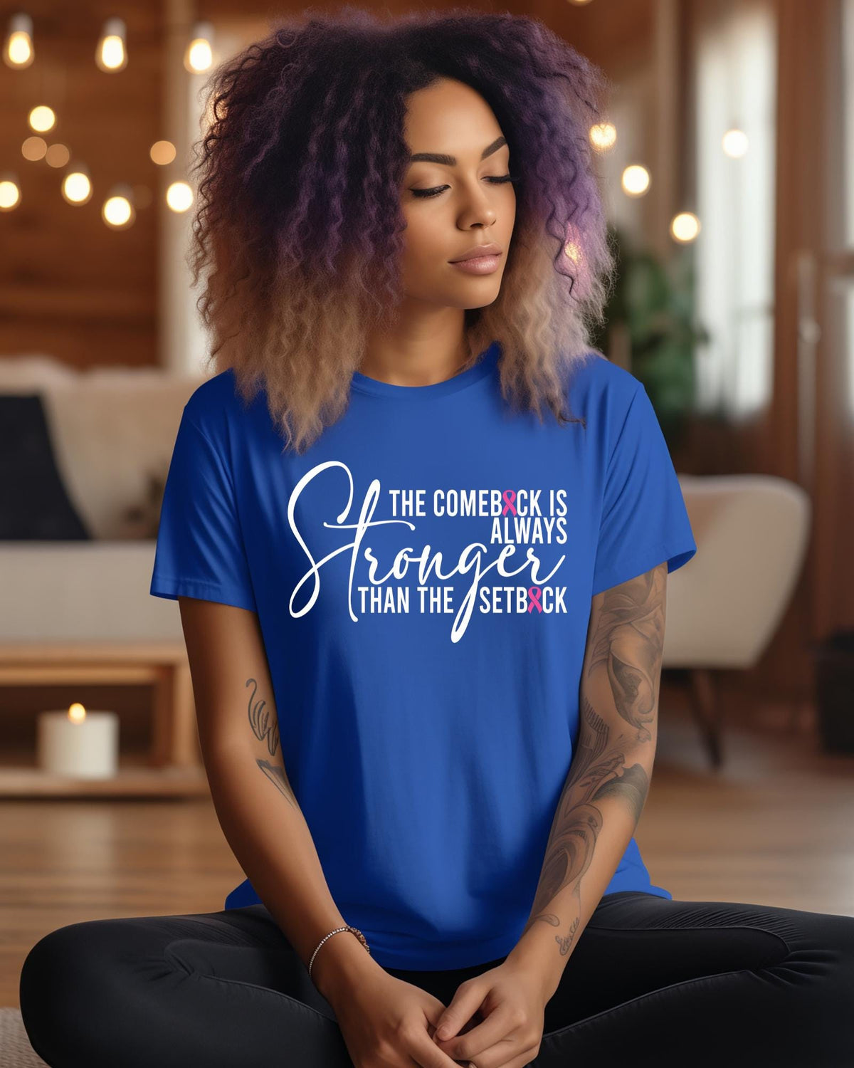 Breast Cancer Survivor Shirt Pink Ribbon Graphic Tee The Comeback Is Stronger Top Adult Hoodie Womens Crewneck Sweater Inspirational Gift!
