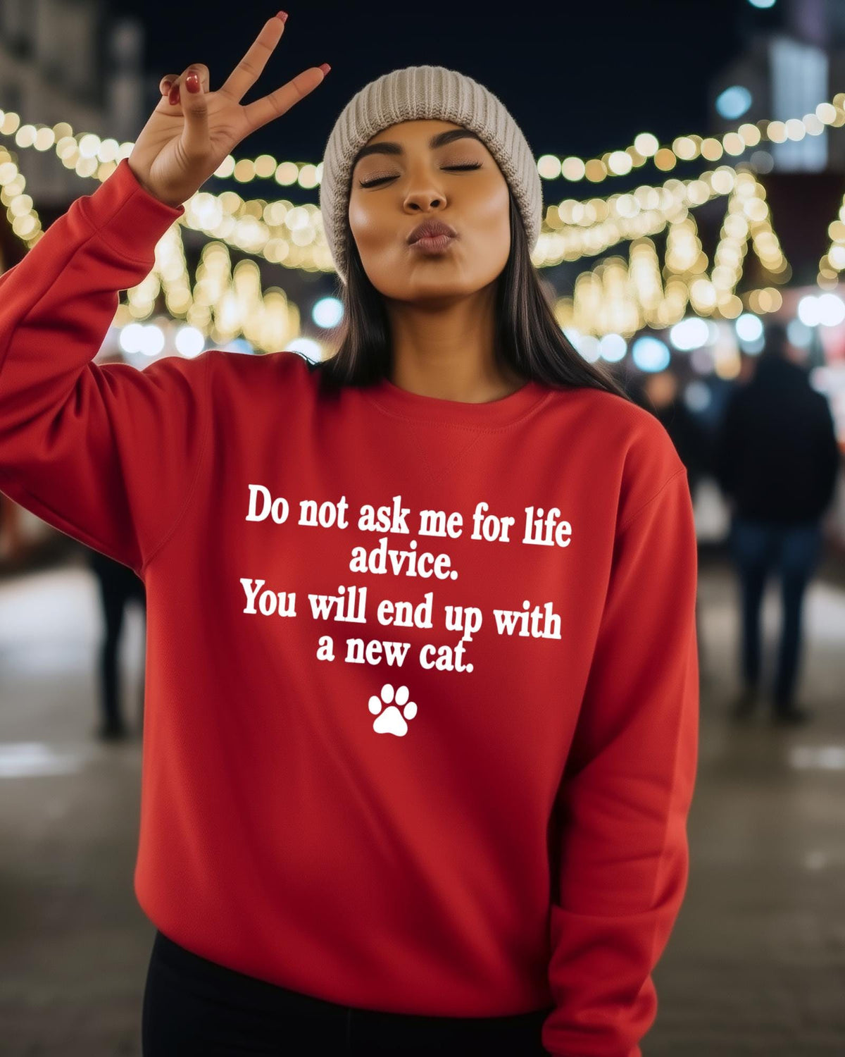Funny Cat Lover Shirt Do Not Ask Me For Life Advice Tee Crazy Cat Lady Graphic Top Youth Adult Hoodie Crewneck Sweater Pet Adoption Gift!